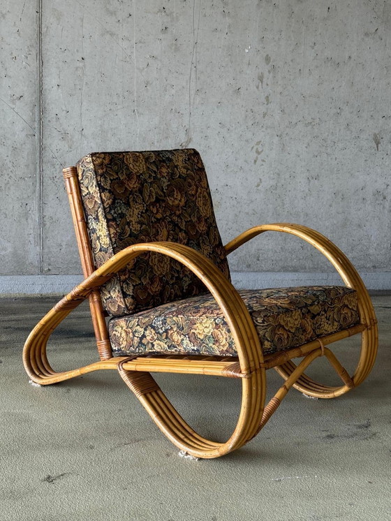 Image 1 of Set/2 Vintage rattan armchair by Rohé Noordwolde