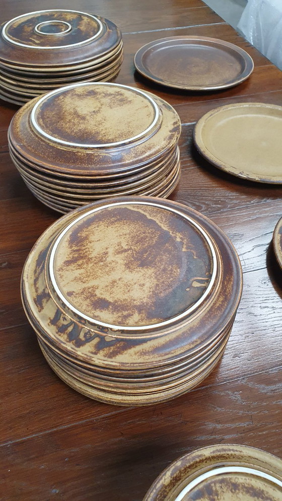 Image 1 of Vaisselle vintage 50pcs assiettes LILIEN PORZELLAN Autriche Caroline série Umbra brutaliste