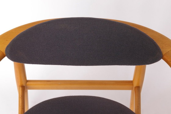 Image 1 of Pair of Mid-Century Armchairs, 1960s–70s German Vintage, Beech Wood & Original Upholstery