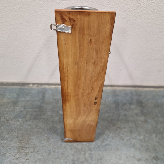 Image 1 of Teak coat rack 1960s vintage wall coat rack chrome coat rack