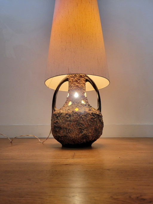 Vintage ceramic Fat Lava floor lamp from 1960