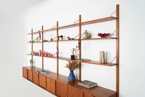 Teak modulair rekkensysteem van Kjell Riise, Brødrene Jåtog Møbelfabrikk, Noorwegen, jaren 60 – Wandrek, Wood (photo 7 of 24)