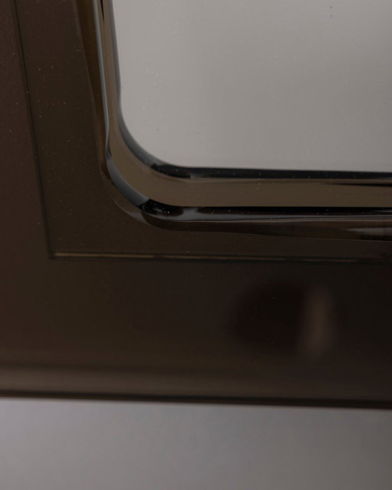 Image 1 of Miroir mural vintage des années 1970 en verre fumé, design italien