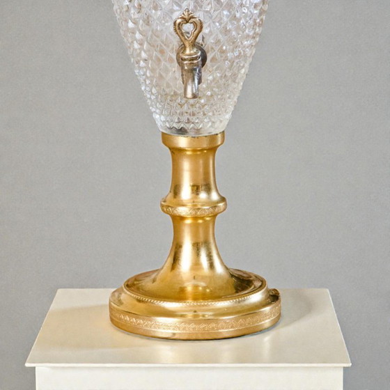 Image 1 of Water fountain from 1870-1890 in glass and brass