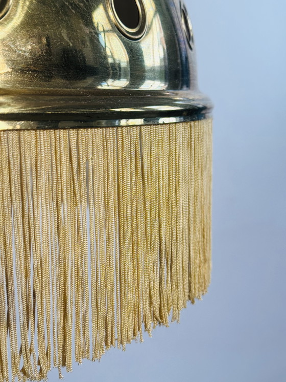 Image 1 of LAMPE DE TABLE EN LAITON MUSHROOM PAR SÖLKEN LEUCHTEN, ALLEMAGNE, CIRCA 1960s