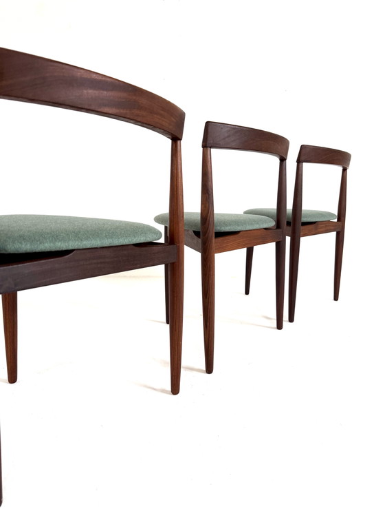 4x Restored ‘Roundette’ Dining chairs, Frem Rølje ‘60 – Wood, Wool (photo 13 of 15)