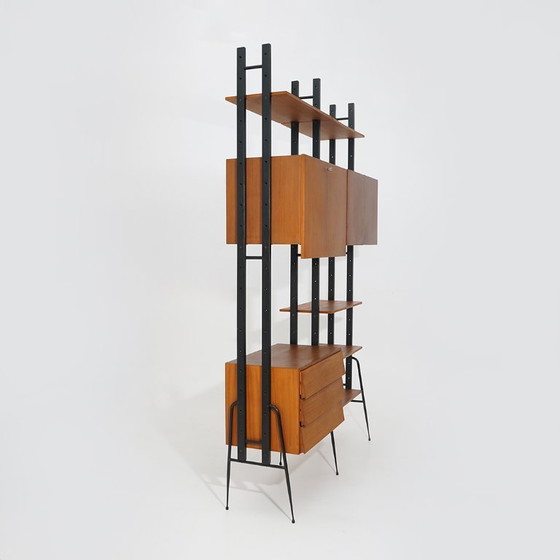 Image 1 of Modular bookcase with wooden uprights, 1950s