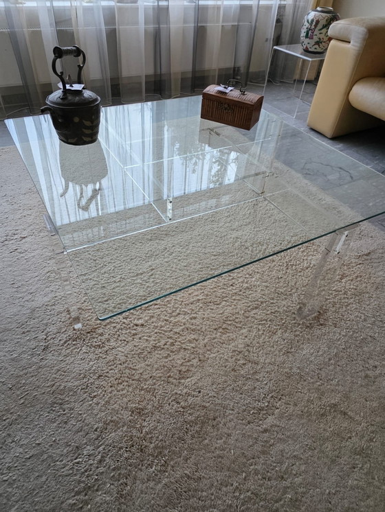 Image 1 of Designer salontafel met gehard glas. 