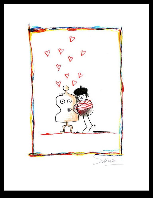 Schlote, Wilhelm - I love you! - Giclee handsigniert