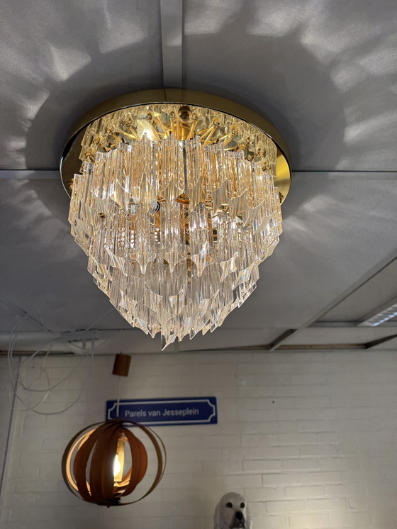 Image 1 of Vintage Murano glass ceiling light, Novaresi, Italy 1980s