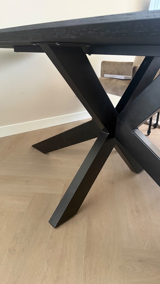 Beautiful Table 220x100 Steel Legs. 1 Year Old – Dining tables, Mdf (photo 5 of 6)