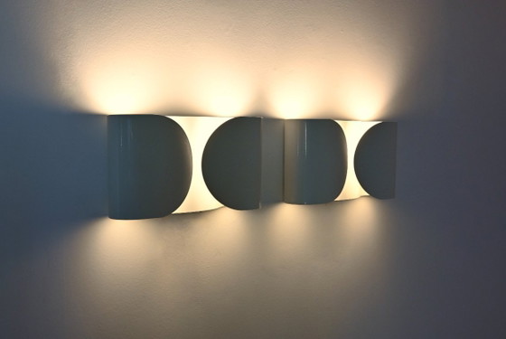 Image 1 of White Foglio Sconces by Tobia & Afra Scarpa for Flos, 1960s, Set of 2