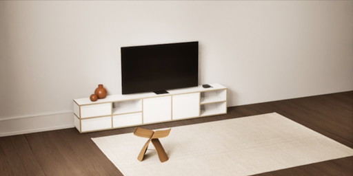 Tylko TV-Ständer in Weiß mit Schubladen