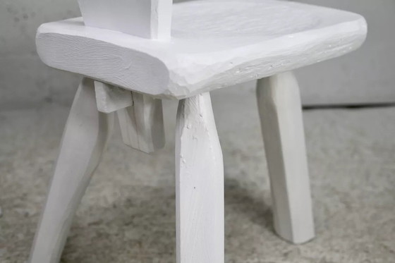 Image 1 of 2 sedie a treppiede, sedili Gouge, brutalisti