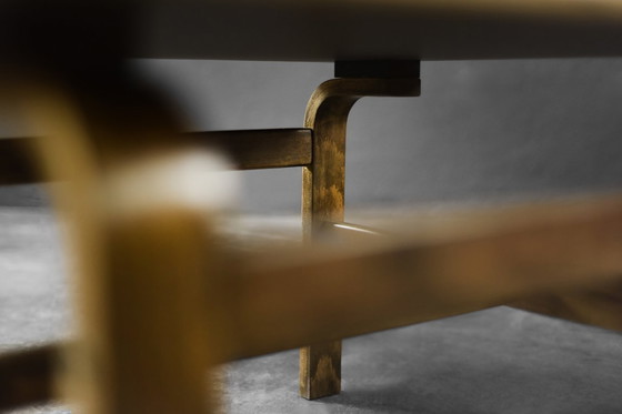 Image 1 of Vintage Zeldzame Mid Century Scandinavisch Modern Bruin Eiken Salontafel van Karl-Erik Ekselius voor JOC Vetlanda, jaren 1960