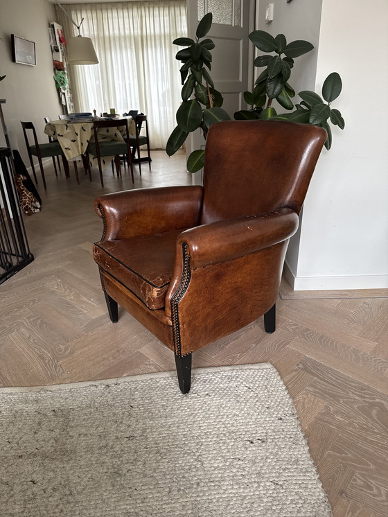 Image 1 of Schapenleren fauteuil