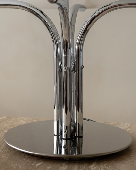 Quadrifoglio Table Lamp by Ufficio Progetti for Harvey Guzzini, Italy, 1970s – iGuzzini, Chrome (photo 8 of 14)