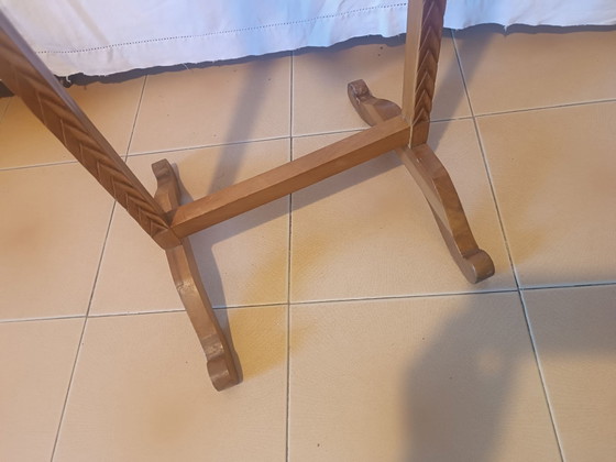 Hand-inlaid Valet Stand (Italy 1950s), Coat racks, Ceramic, Wood, Brown (photo 13 of 15)