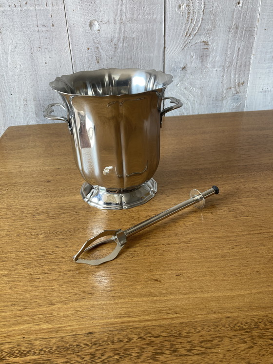 Image 1 of Guy Degrenne Ice Bucket with Tongs