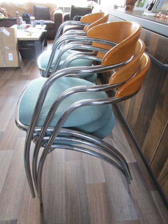 Image 1 of Nette vintage Italiaanse Effezeta stoelen