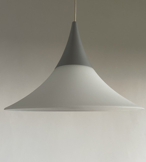 Vintage Glashütte Limburg 4497 ​​Witch's Hat Pendant Lamp