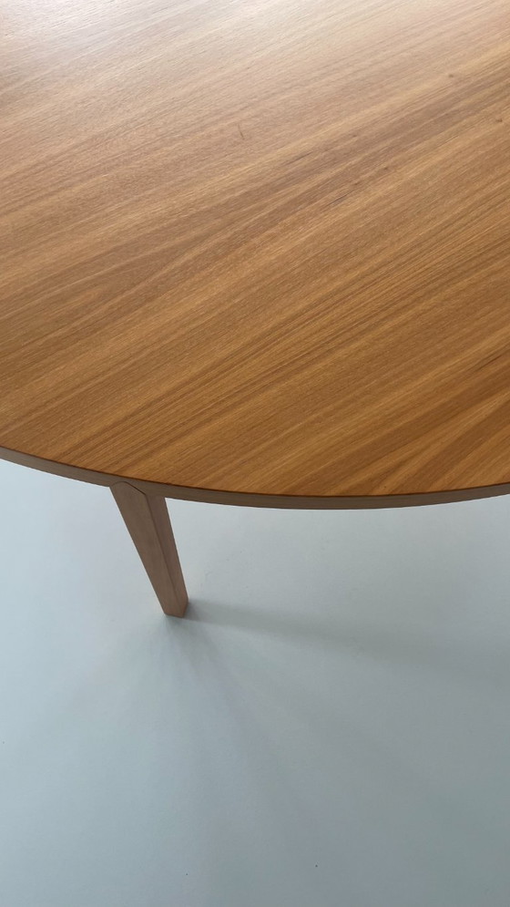 Image 1 of Slim Plus Arco dining table, round dimensions 200cm, American walnut veneer, P-lacquer