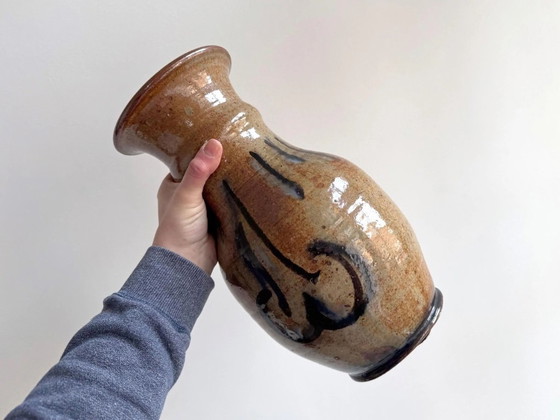 1x Large Vintage Studio Ceramic Floor Vase / Vase (photo 6 of 8)