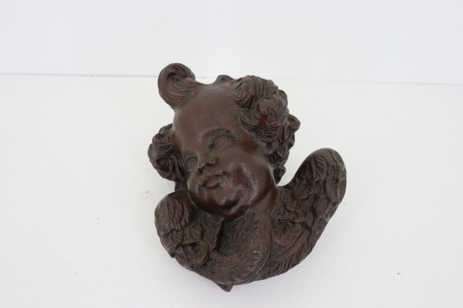 Bellissimo ornamento murale barocco – Testa d'angelo alata / Putto (1,9 kg) – decoratieve objecten, Other