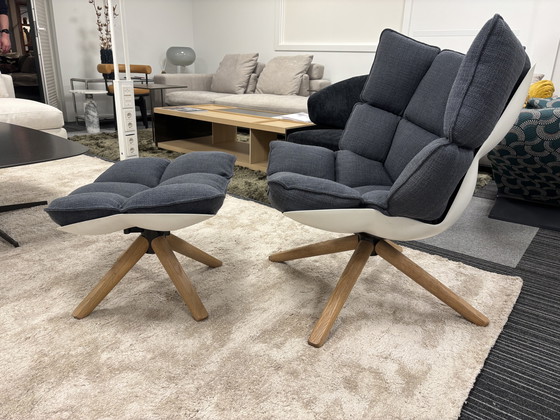 Image 1 of B&B Italia Lounge Chair + Ottoman In Stof Cat. A Astro