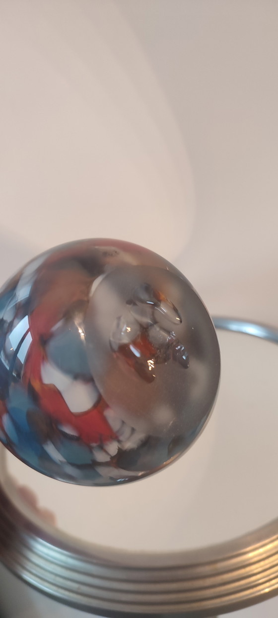 Image 1 of Blown glass soliflore vase ("Spatter Glass") from the 1960s-70s