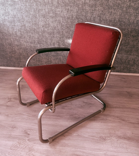 Image 1 of Rare L. vd Vlught (Gispen) Armchair, Model VI-A-138, 1931-