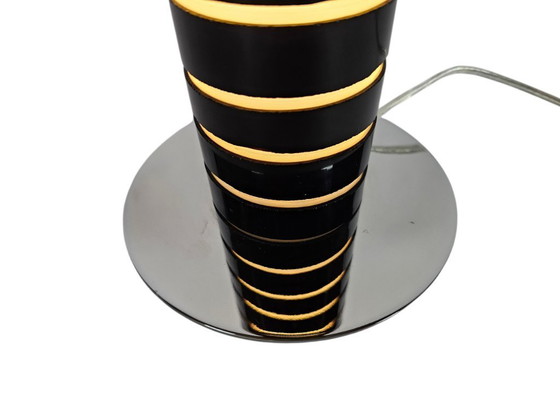 Image 1 of Cylinder table lamp - glass - chrome - 1990s