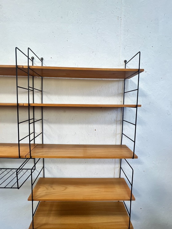 Image 1 of Étagère murale vintage en hêtre / système mural modulaire, Allemagne années 1970