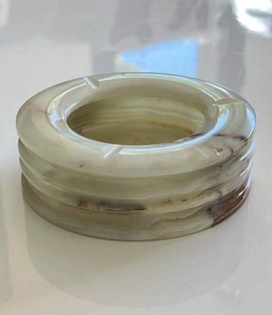 Image 1 of Vintage Green Onyx ashtray - Made in Italy - 1960s