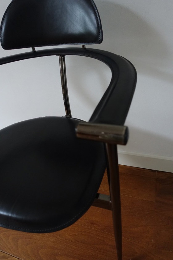 Image 1 of Ensemble de quatre (4) chaises de salle à manger « Stiletto » Arrben Italie années 1980