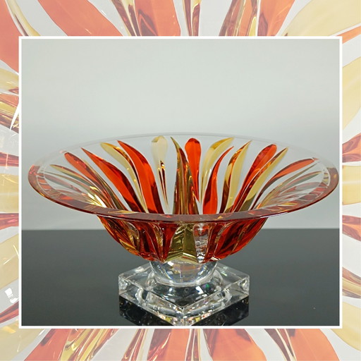 SECOLOVENTESIMO Centre de table Coupe flamme orange or