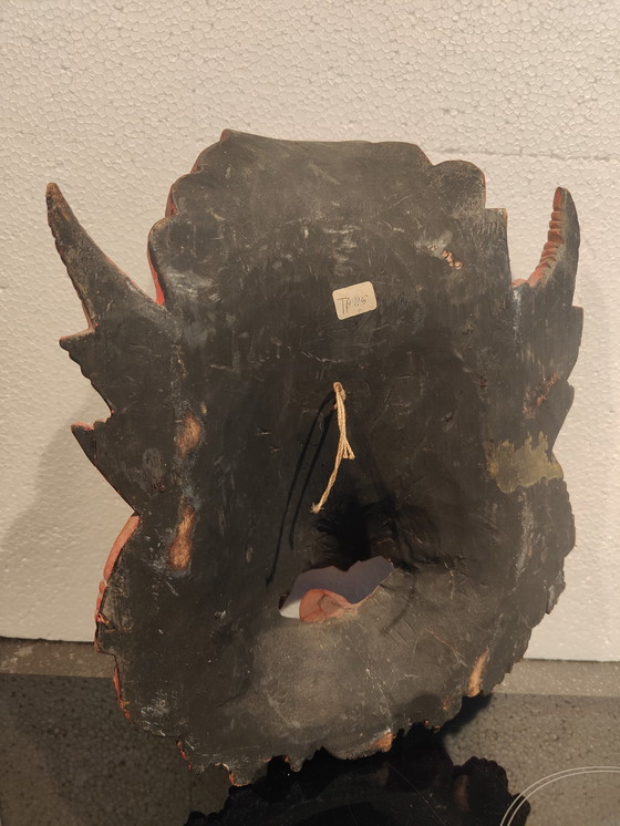 Image 1 of Máscara balinesa del siglo XIX, máscara de lujo hecha a mano.