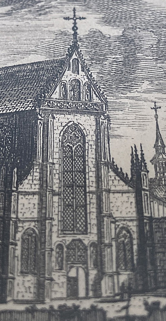 Rare engraving from 1668-1671: St Bernard's Abbey Hemiksem, Belgium – Lithographs & prints, Paper (photo 2 of 5)