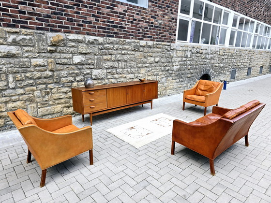 Image 1 of Borge Mogensen Frederica Fauteuil en cuir Vintage 60s 70s Loft Sudio