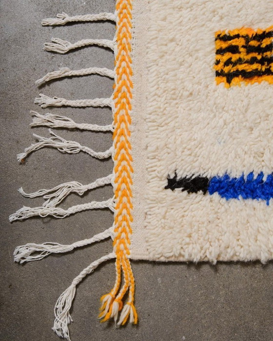 Image 1 of Handmade Moroccan decorated rug 250cm x 150cm