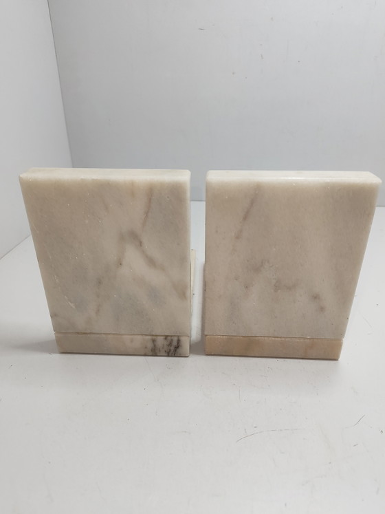 Art Deco Buchstützen Set – Dekorative Objekte, Marble (photo 8 of 8)