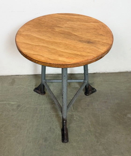 Image 1 of Grey Industrial Workshop Stool, 1960s