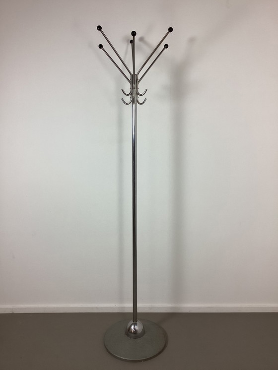 Image 1 of Vintage Fifties Chrome Coat Rack Modernist Industrial