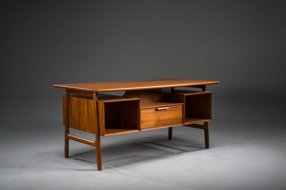 Image 1 of Scrivania modello 75 in teak di Omann Jun Møbelfabrik, anni '60