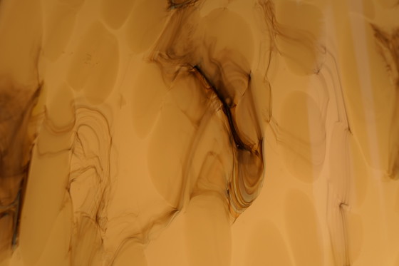 Image 1 of Twee art deco plafondlampen, gemarmerd, druppelvorm