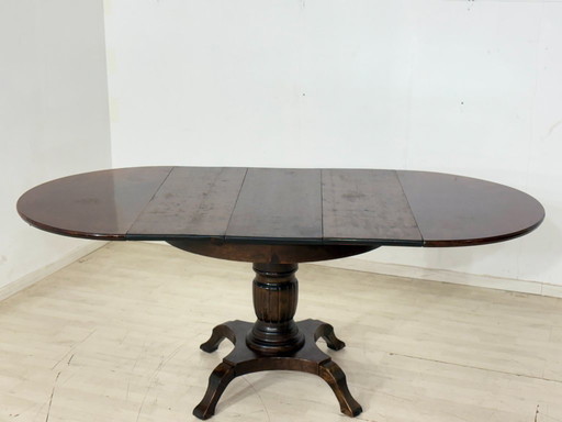 Gründerzeit dining table / round extendable table / kitchen table / vintage dining table