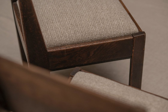 Image 1 of Früher Satz minimalistischer Esszimmerstühle, Haagse Schule