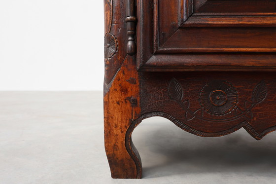 Image 1 of Rare French provincial carved cabinet or buffet with great patina, dated 1841