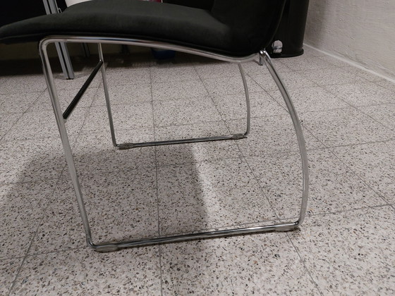 Image 1 of Sedia da pranzo Pastoe tipo penant in tessuto alcantara antracite scuro