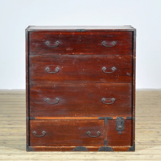 Cassettiera giapponese Tansu, circa 1890 – Cassettiere, Iron, Wood (photo 2 of 14)